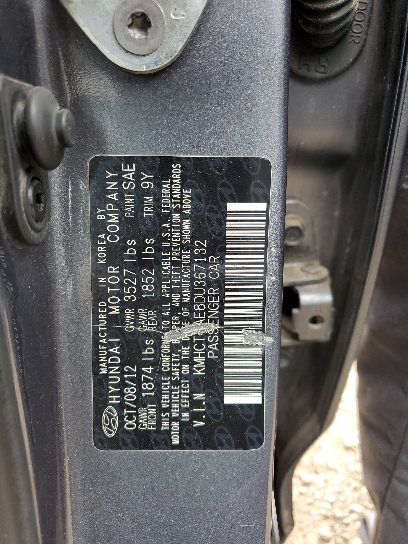 KMHCT4AE8DU367132 2013 Hyundai Accent Gls