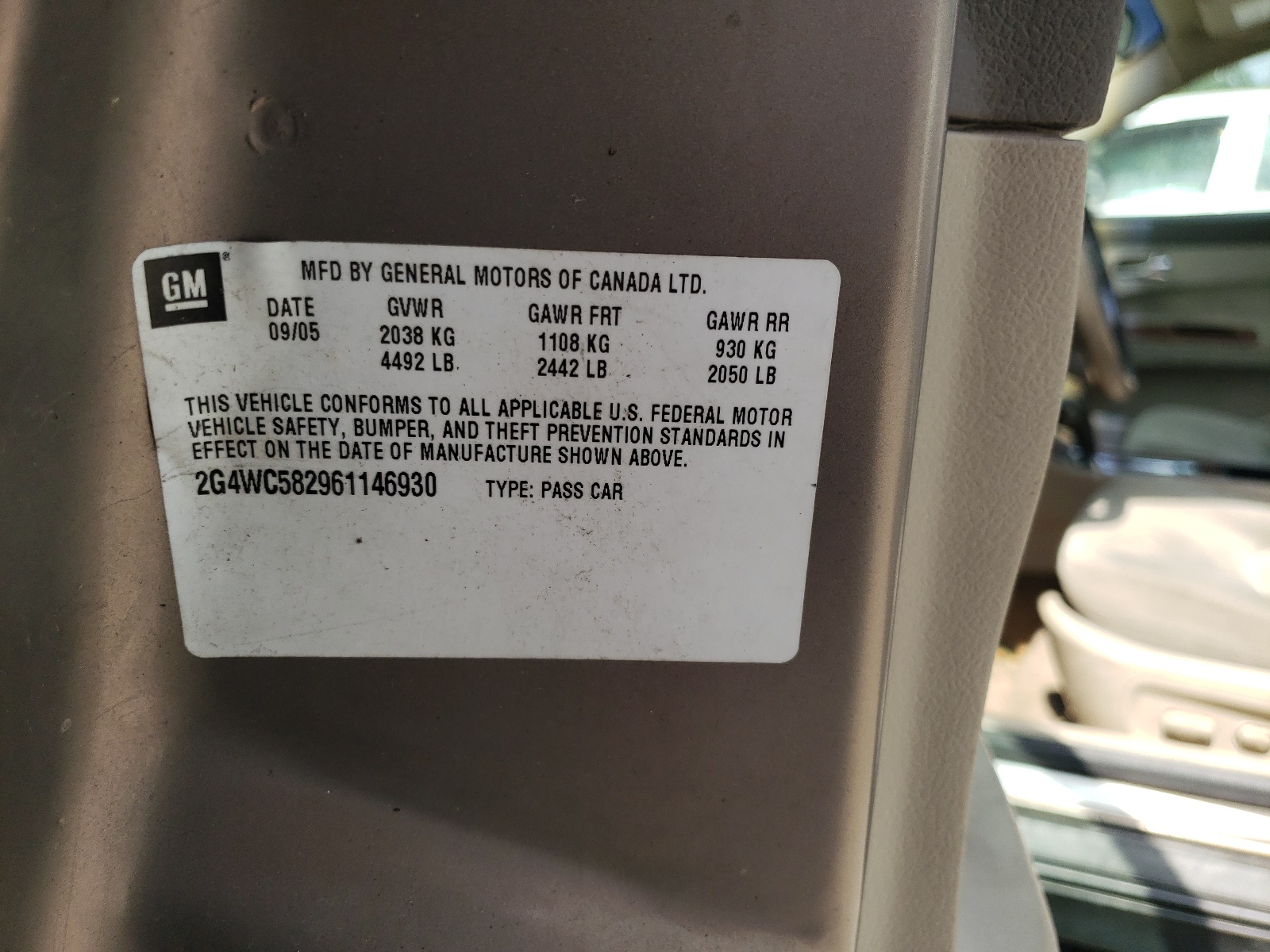 2G4WC582961146930 2006 Buick Lacrosse Cx