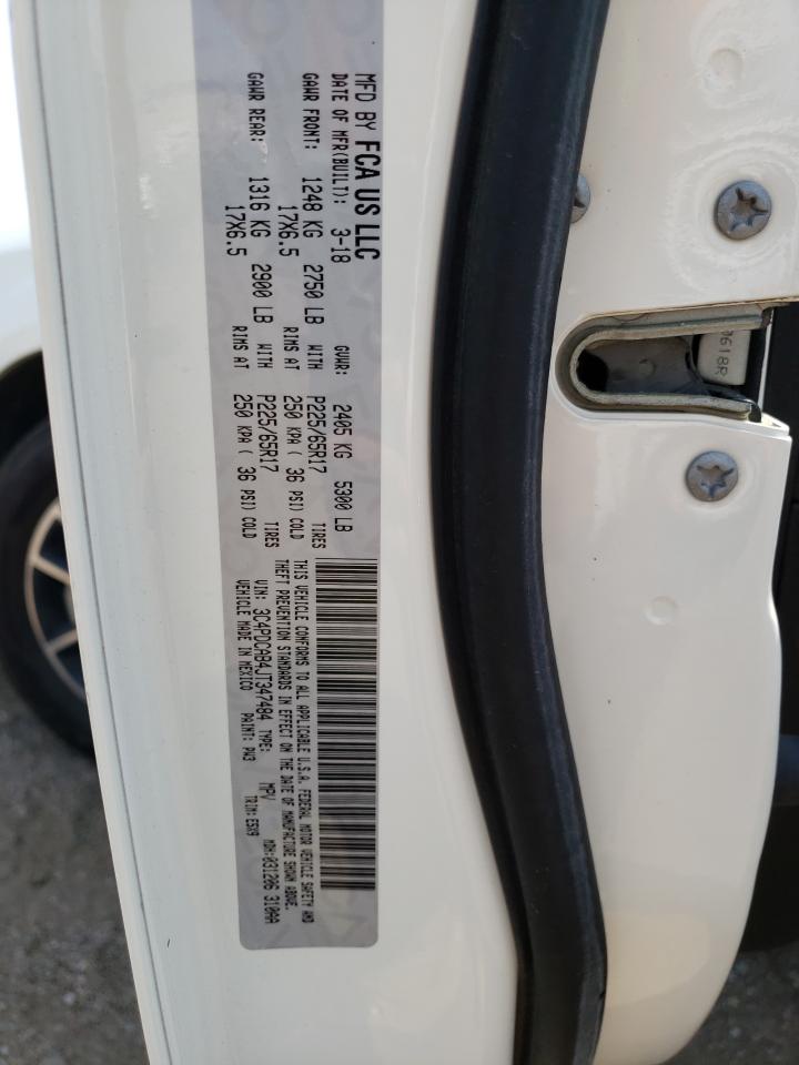 2018 Dodge Journey Se VIN: 3C4PDCAB4JT347484 Lot: 65566284