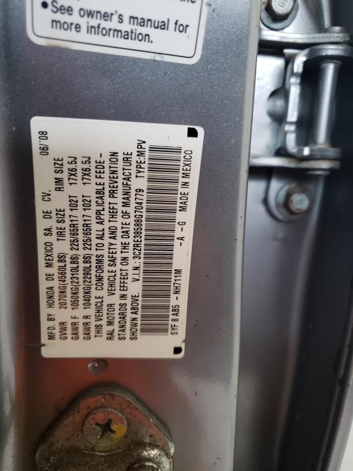 2008 Honda Cr-V Ex VIN: 3CZRE38588G704779 Lot: 64301404