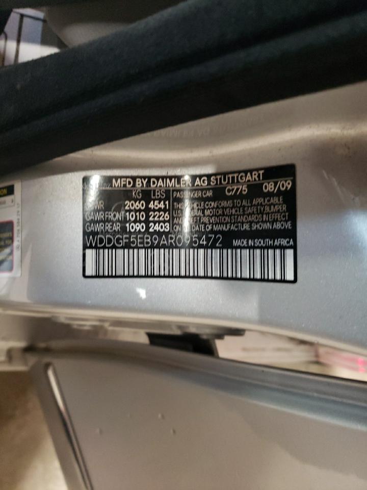 2010 Mercedes-Benz C 300 VIN: WDDGF5EB9AR095472 Lot: 65054104