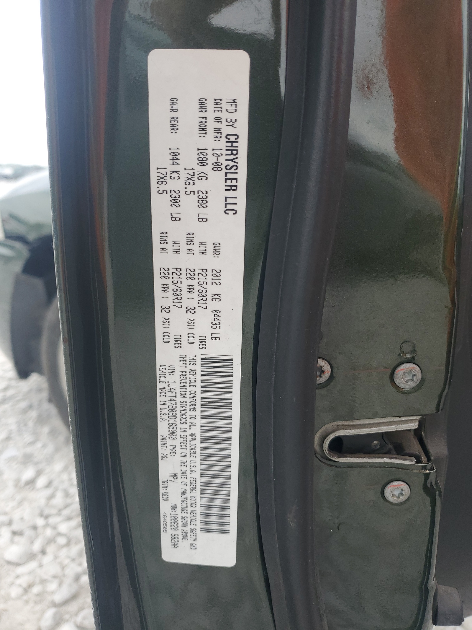 1J4FT47B09D165000 2009 Jeep Compass Sport