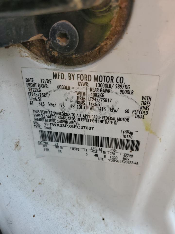2006 Ford F350 Super Duty VIN: 1FTWX33PX6EC37087 Lot: 64032714