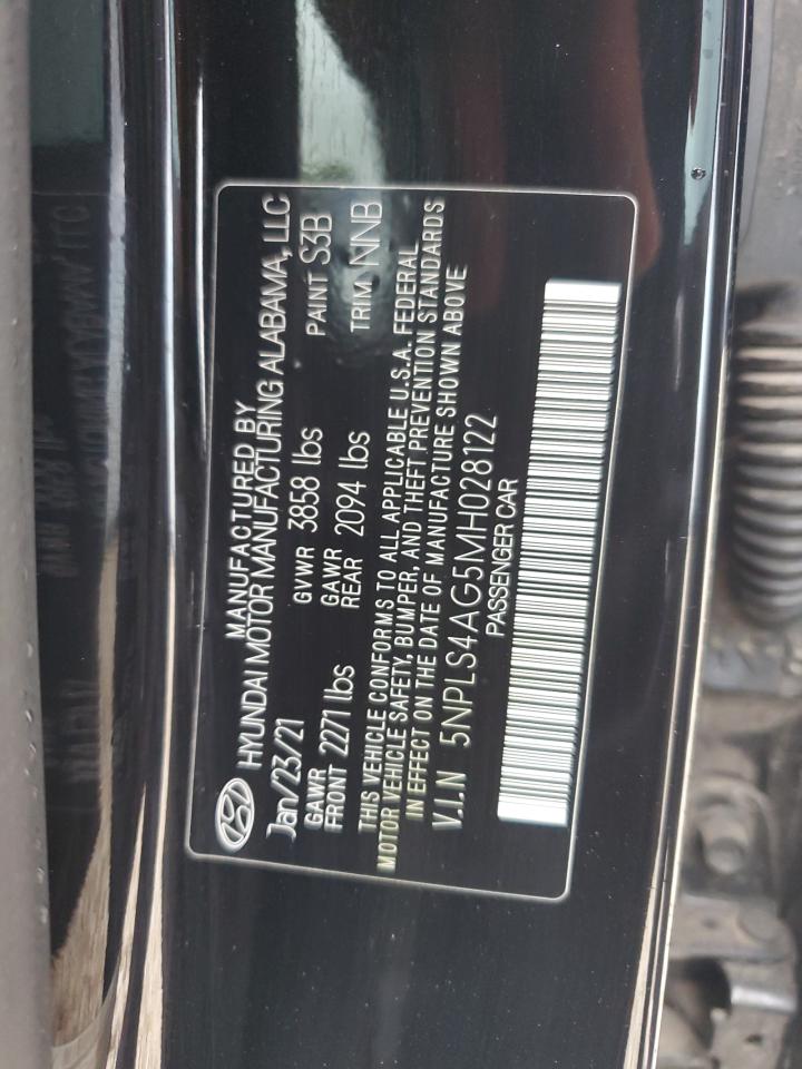 2021 Hyundai Elantra Sel VIN: 5NPLS4AG5MH028122 Lot: 63675294