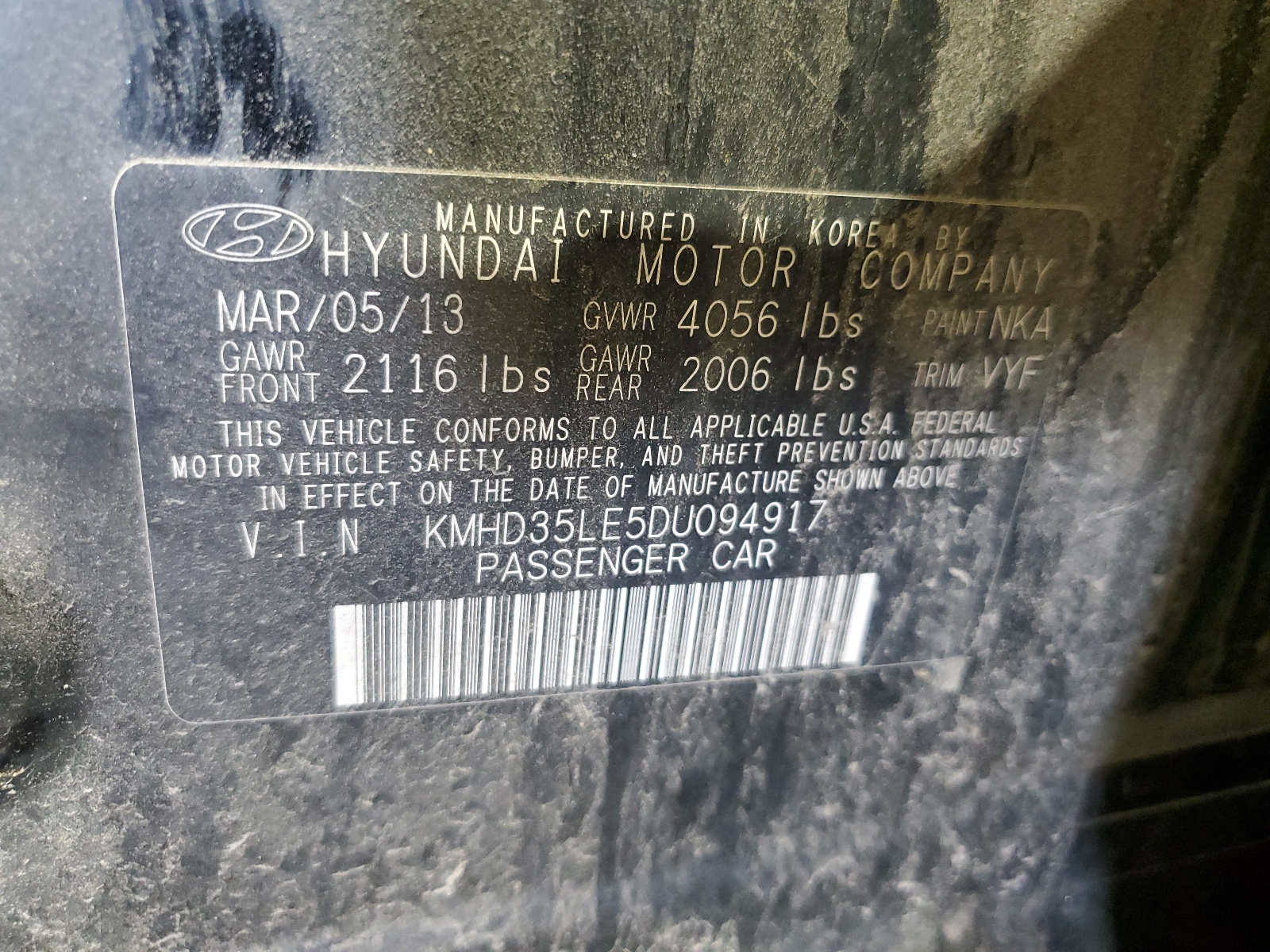 KMHD35LE5DU094917 2013 Hyundai Elantra Gt