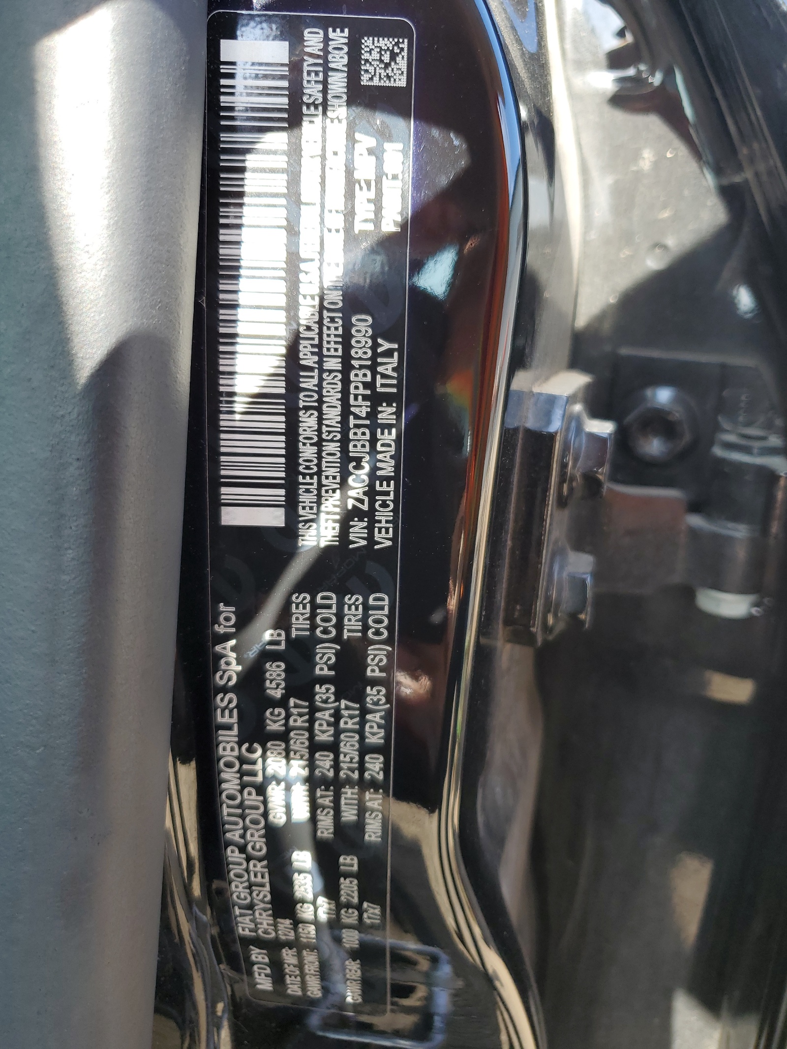 ZACCJBBT4FPB18990 2015 Jeep Renegade Latitude