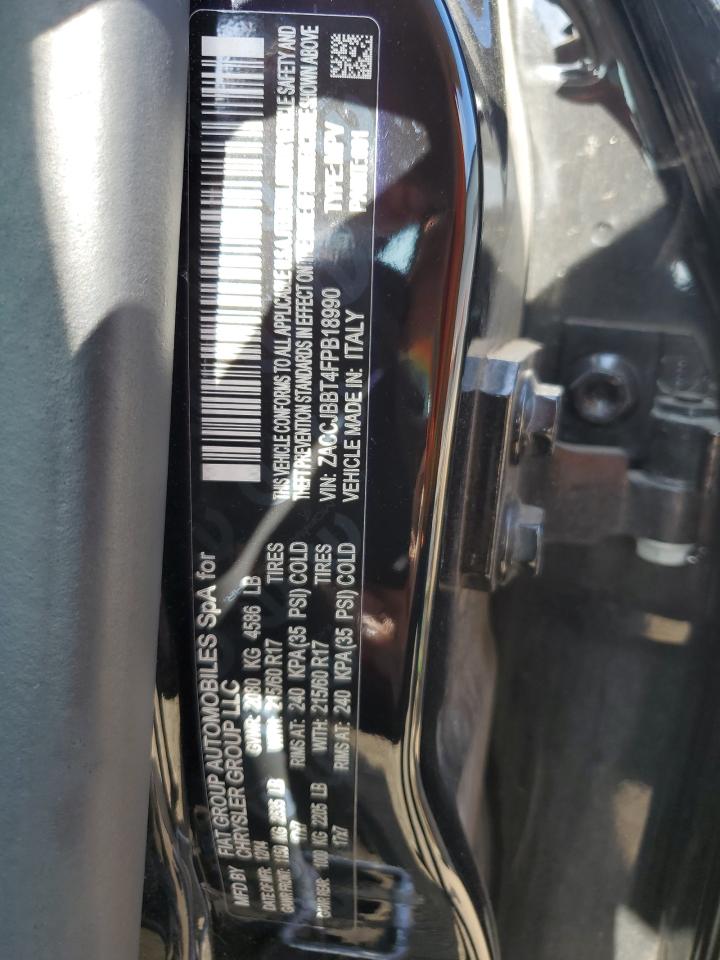 2015 Jeep Renegade Latitude VIN: ZACCJBBT4FPB18990 Lot: 61622184