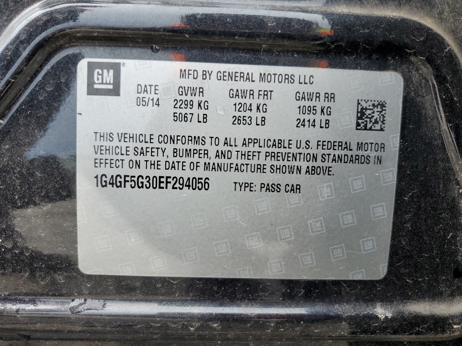 1G4GF5G30EF294056 2014 Buick Lacrosse Touring