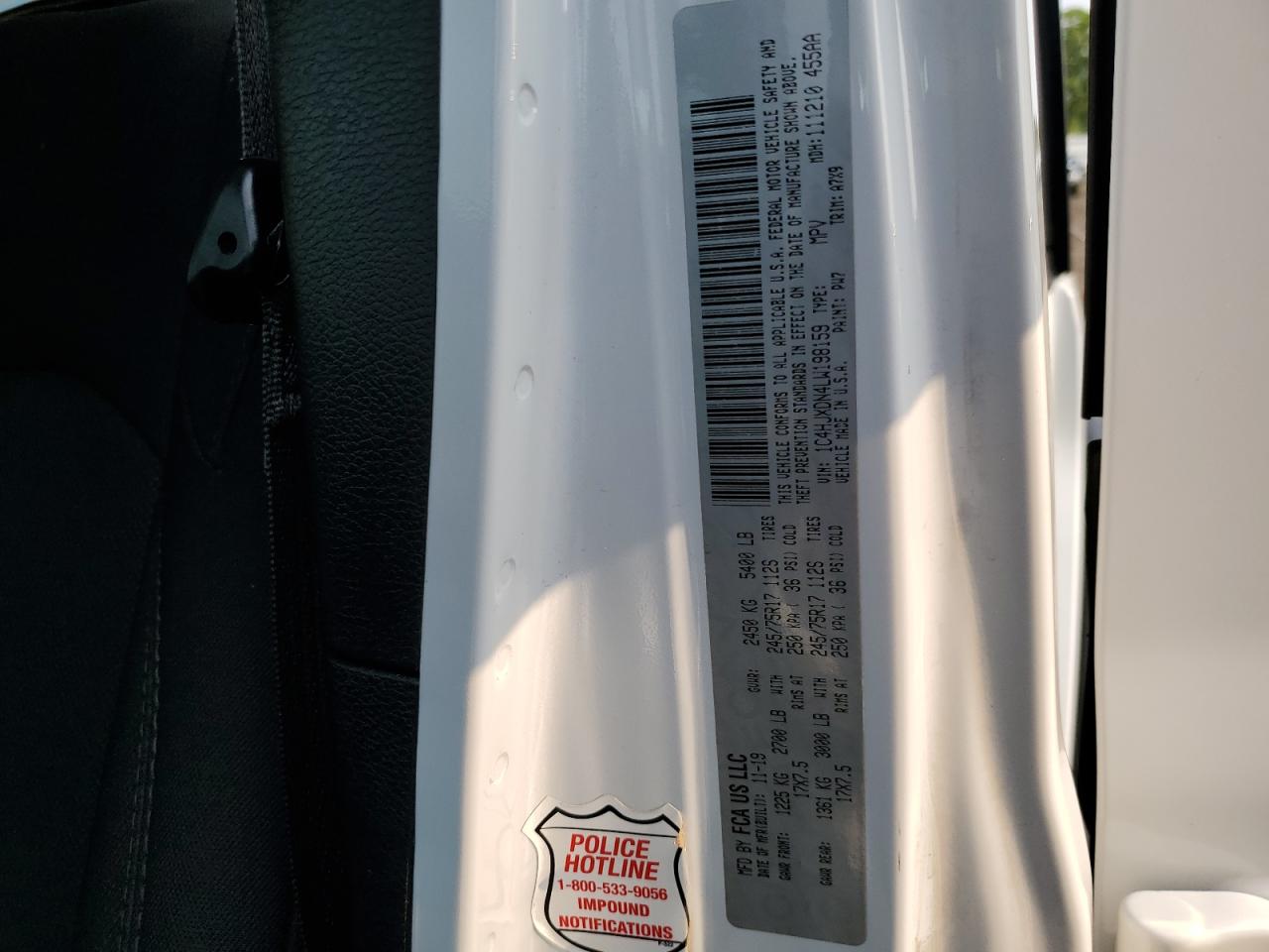 2020 Jeep Wrangler Unlimited Sport VIN: 1C4HJXDN4LW198159 Lot: 64459424