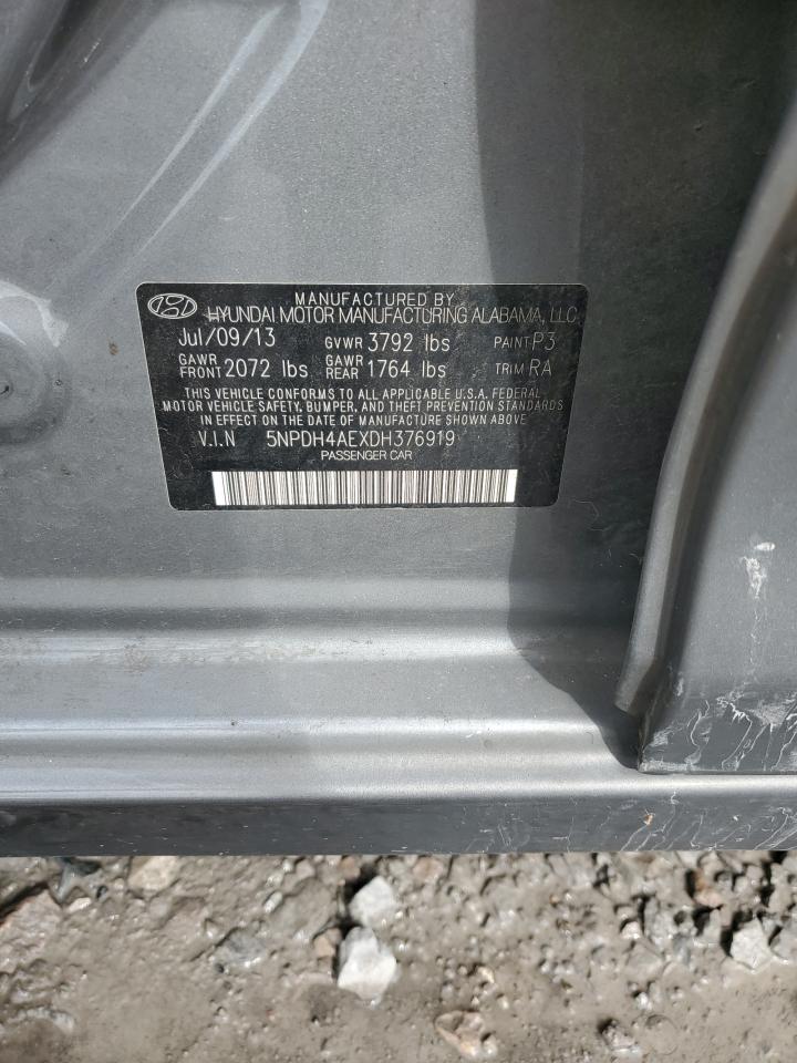 2013 Hyundai Elantra Gls VIN: 5NPDH4AEXDH376919 Lot: 64620594