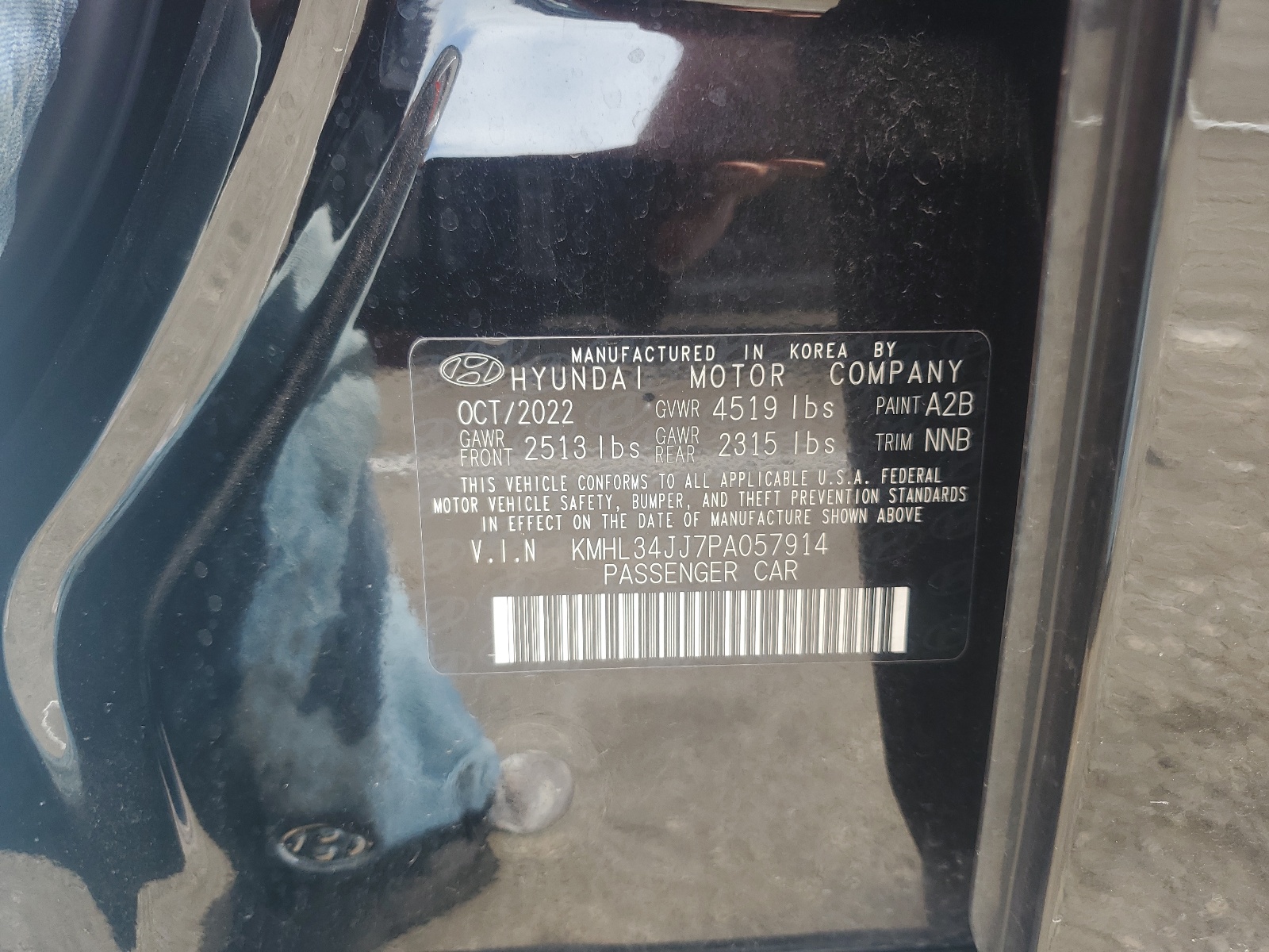 KMHL34JJ7PA057914 2023 Hyundai Sonata Hybrid