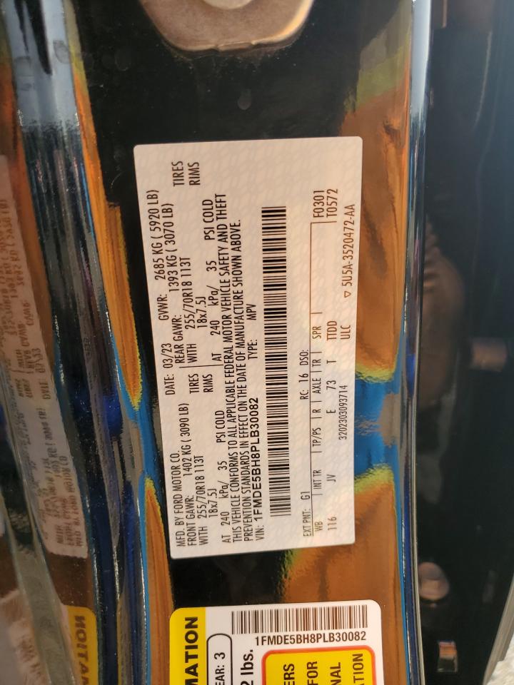 2023 Ford Bronco Base VIN: 1FMDE5BH8PLB30082 Lot: 64949034