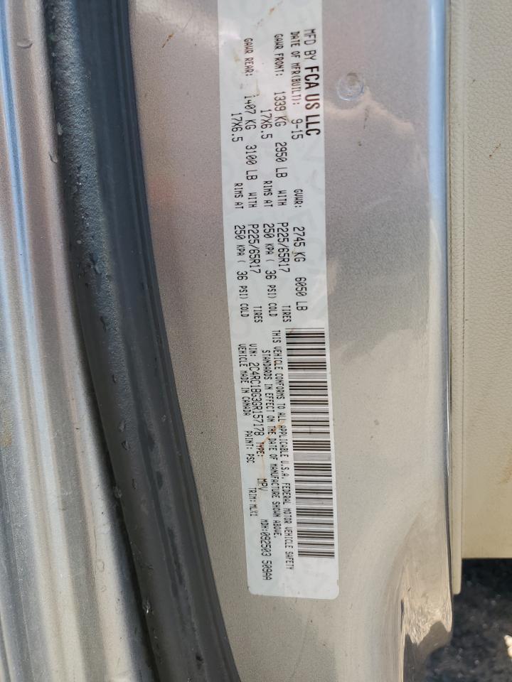 2016 Chrysler Town & Country Touring VIN: 2C4RC1BG3GR157178 Lot: 62996794