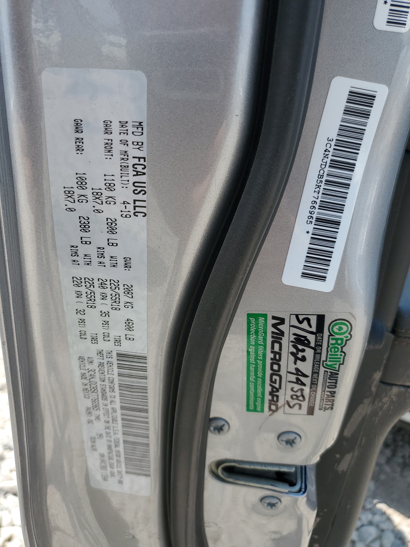 3C4NJDCB5KT766965 2019 Jeep Compass Limited