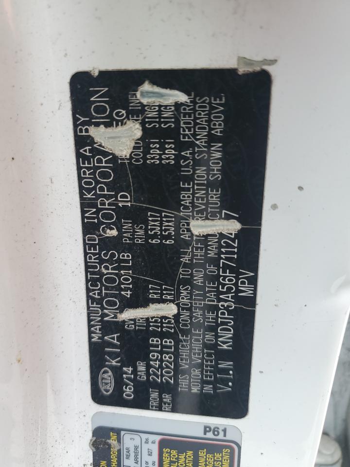 2015 Kia Soul + VIN: KNDJP3A56F7112457 Lot: 63550324