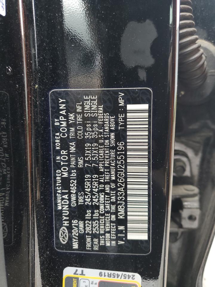 2016 Hyundai Tucson Limited VIN: KM8J33A26GU255196 Lot: 64996044