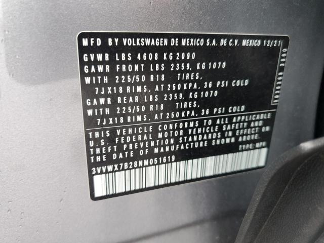 3VVWX7B28NM051619 Volkswagen Taos SE  13