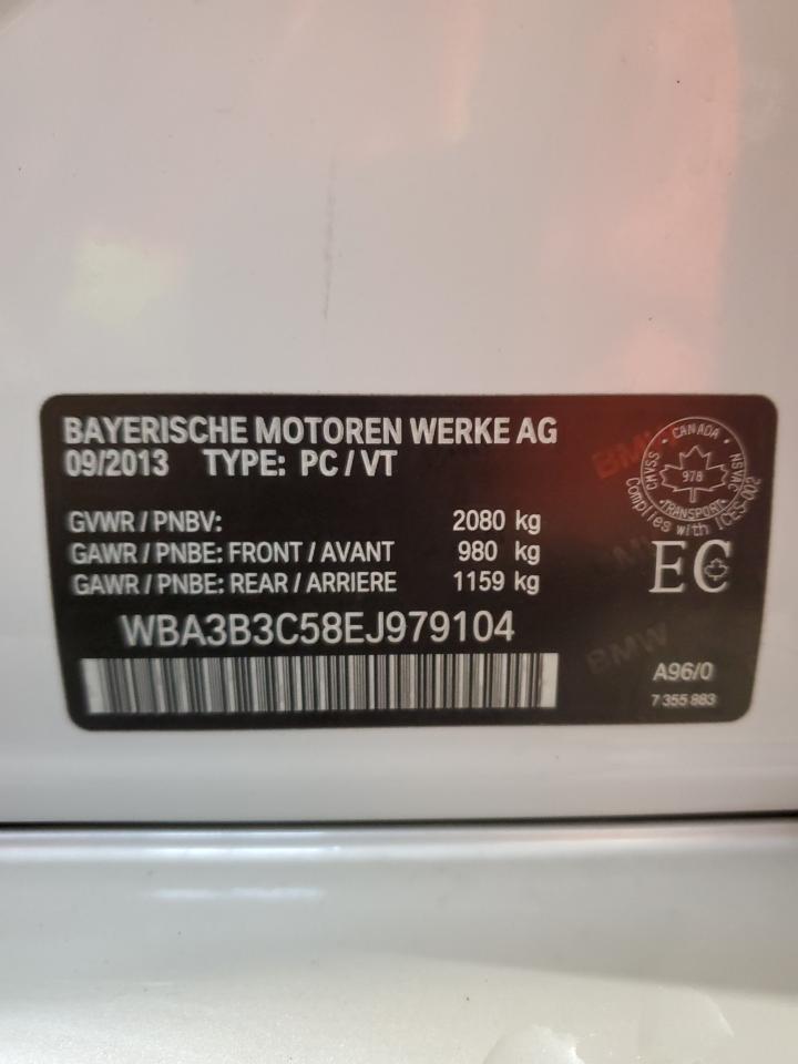 2014 BMW 328 Xi VIN: WBA3B3C58EJ979104 Lot: 64592254