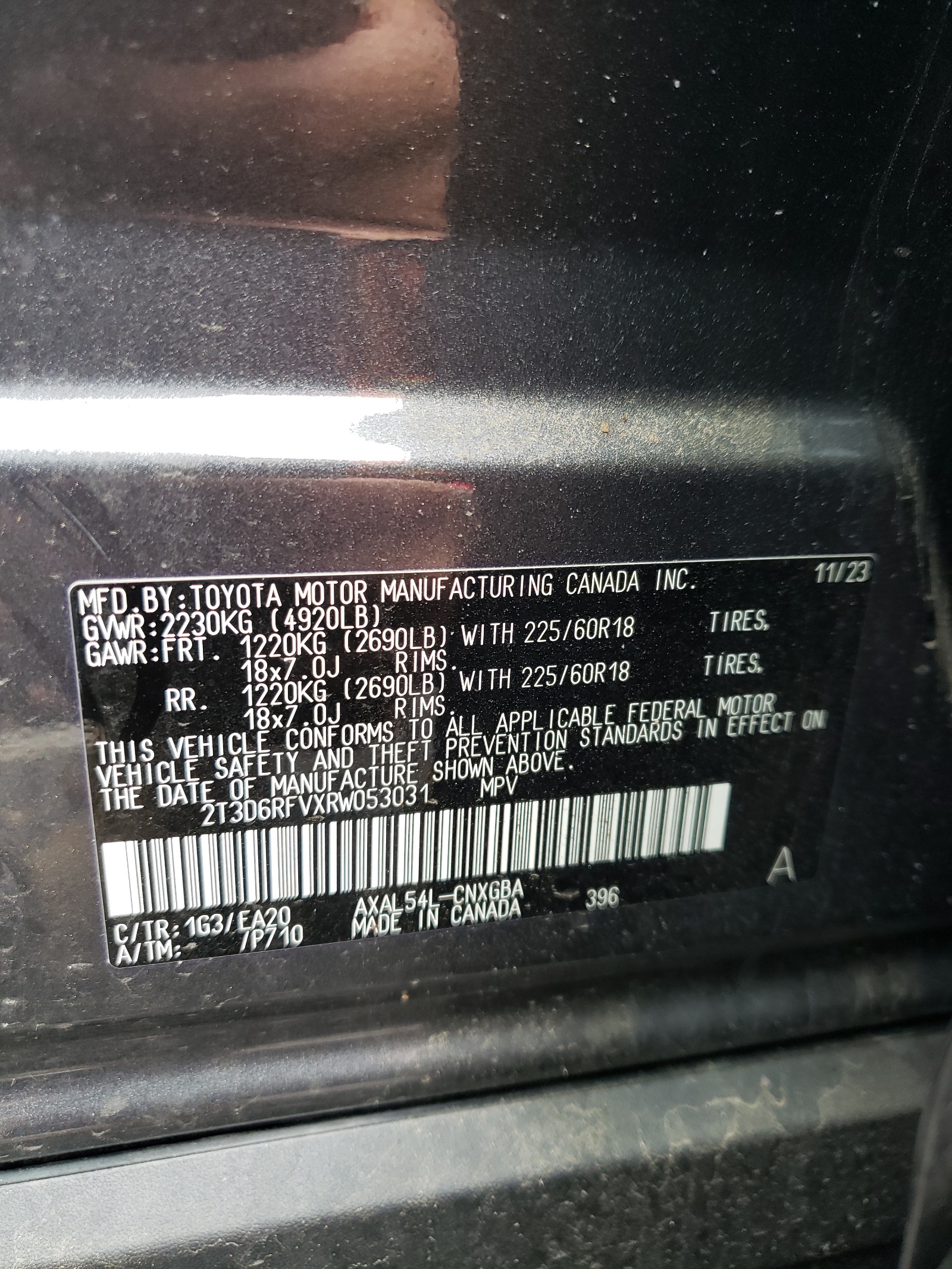 2T3D6RFVXRW053031 2024 Toyota Rav4 Limited