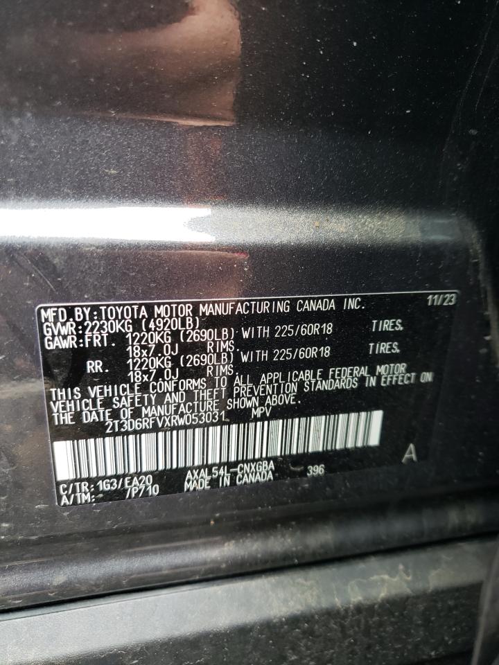 2024 Toyota Rav4 Limited VIN: 2T3D6RFVXRW053031 Lot: 63617504