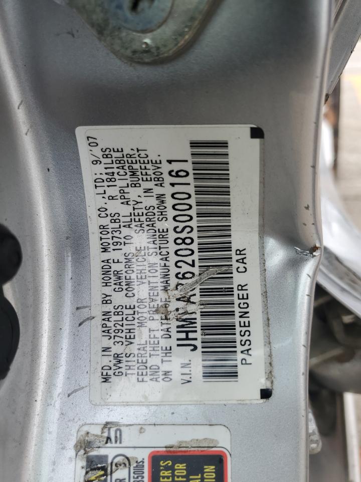 JHMFA36208S000161 2008 Honda Civic Hybrid