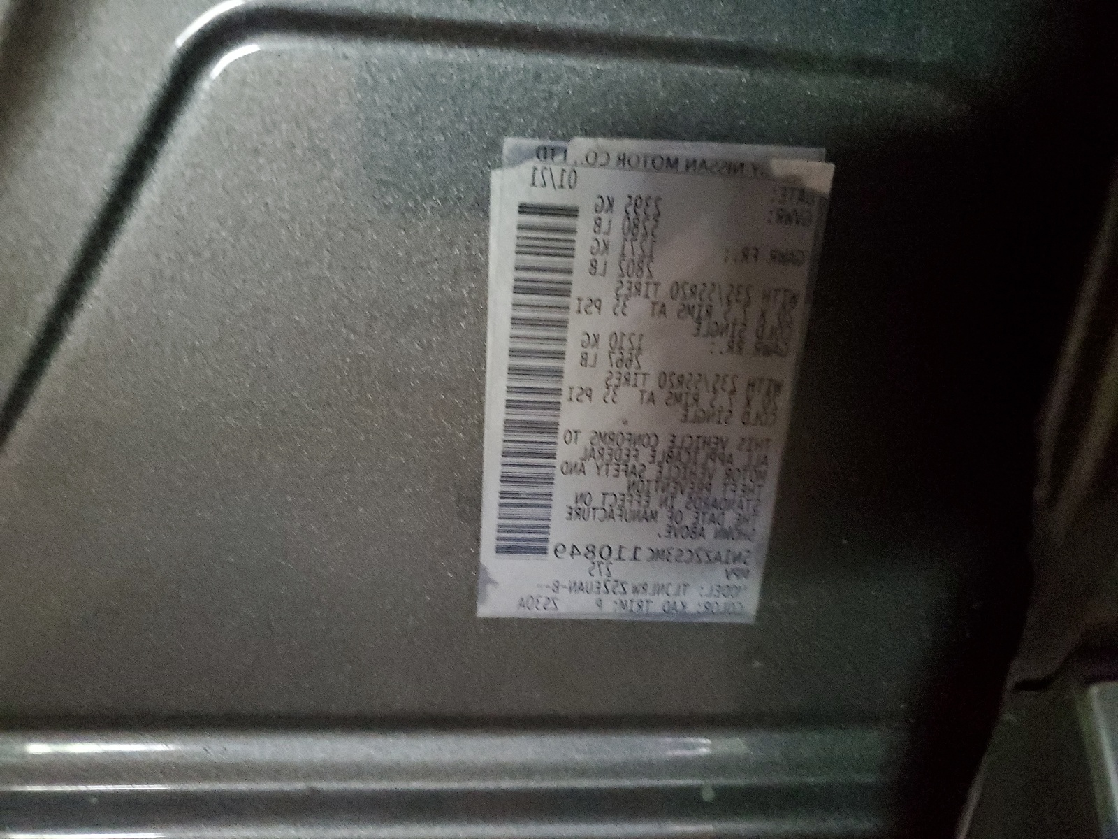 5N1AZ2CS3MC110849 2021 Nissan Murano Sl