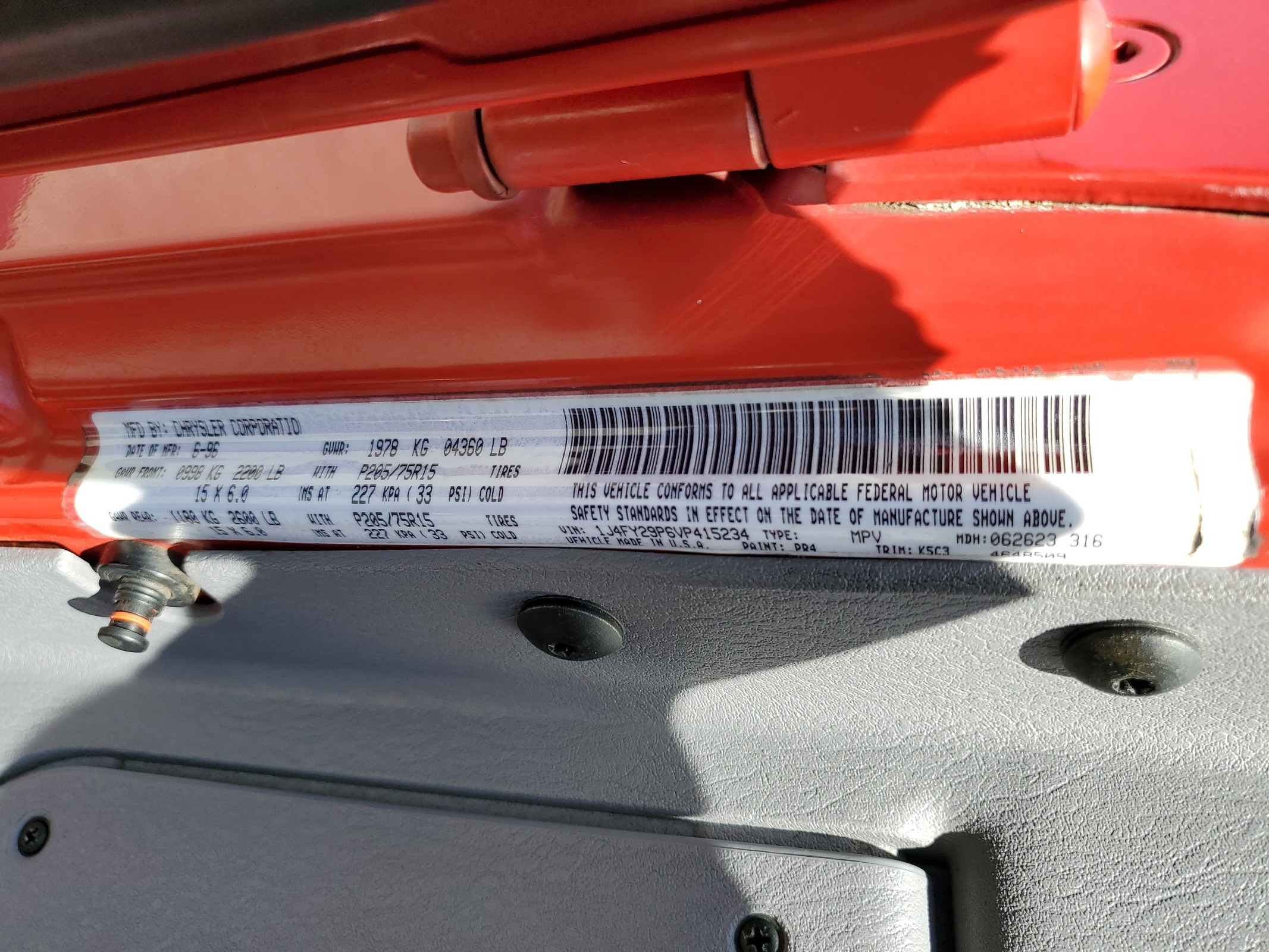 1J4FY29P6VP415234 1997 Jeep Wrangler / Tj Se