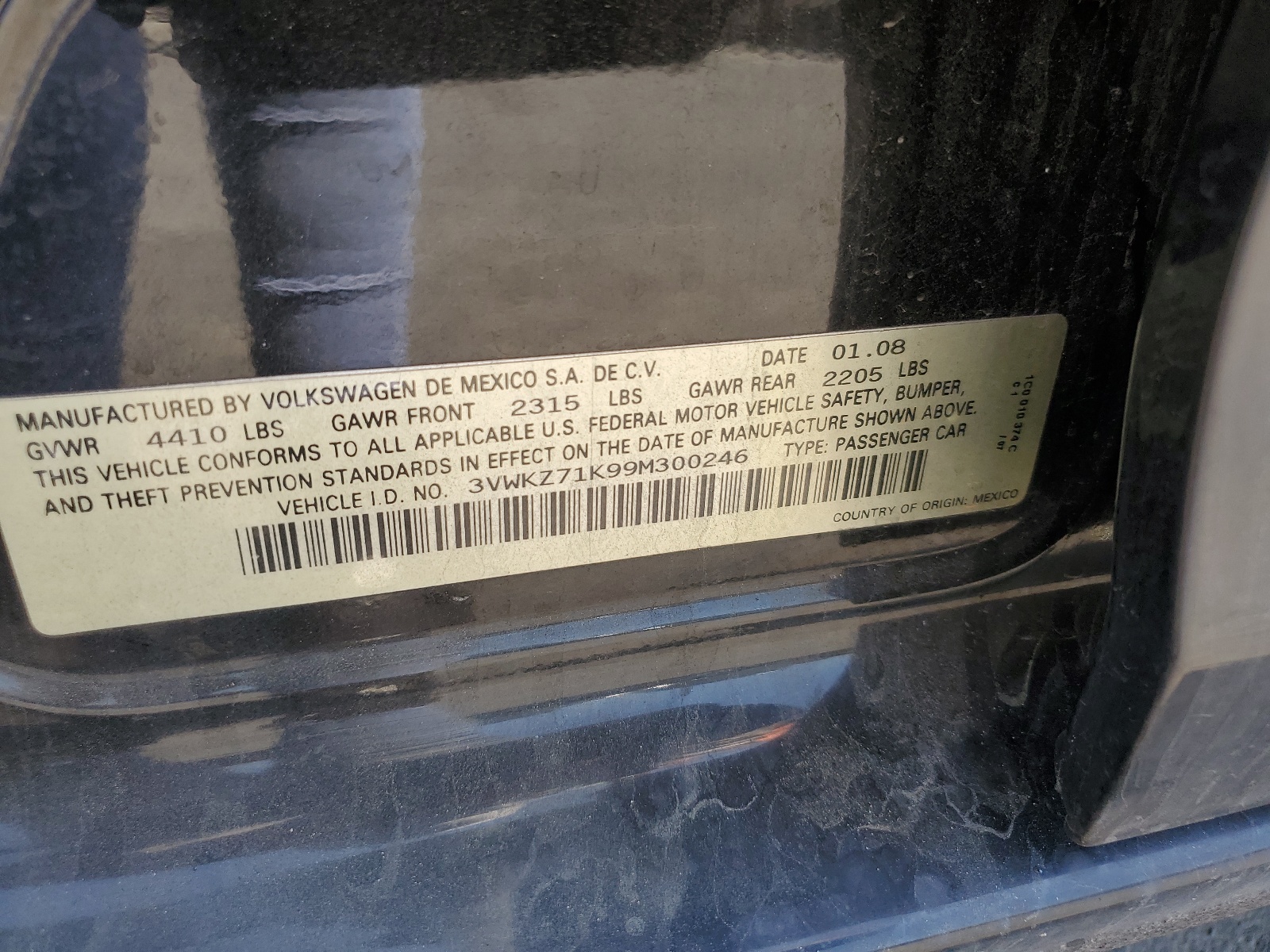 3VWKZ71K99M300246 2009 Volkswagen Jetta S