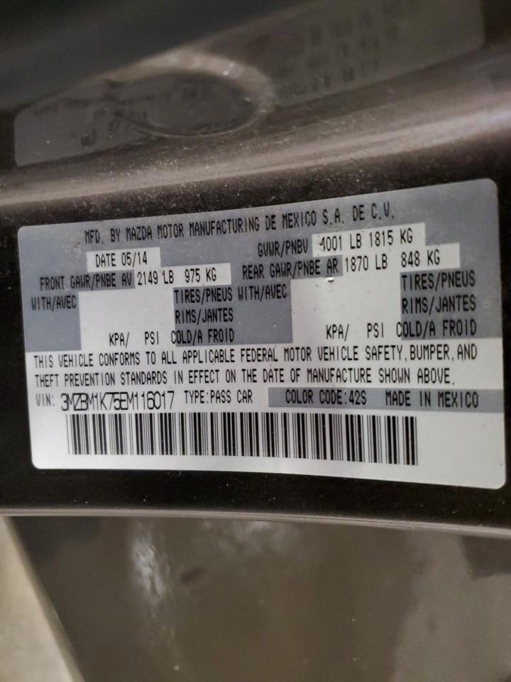2014 Mazda 3 Sport VIN: 3MZBM1K75EM116017 Lot: 62446084
