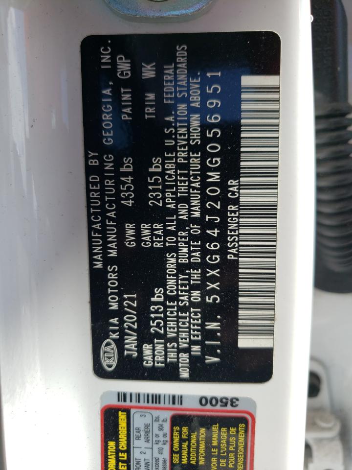 2021 Kia K5 Gt Line VIN: 5XXG64J20MG056951 Lot: 61987814