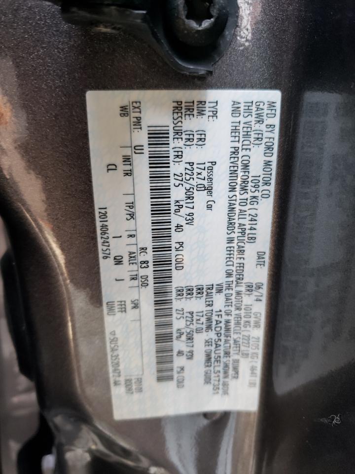 2014 Ford C-Max Se VIN: 1FADP5AU5EL517351 Lot: 65525324