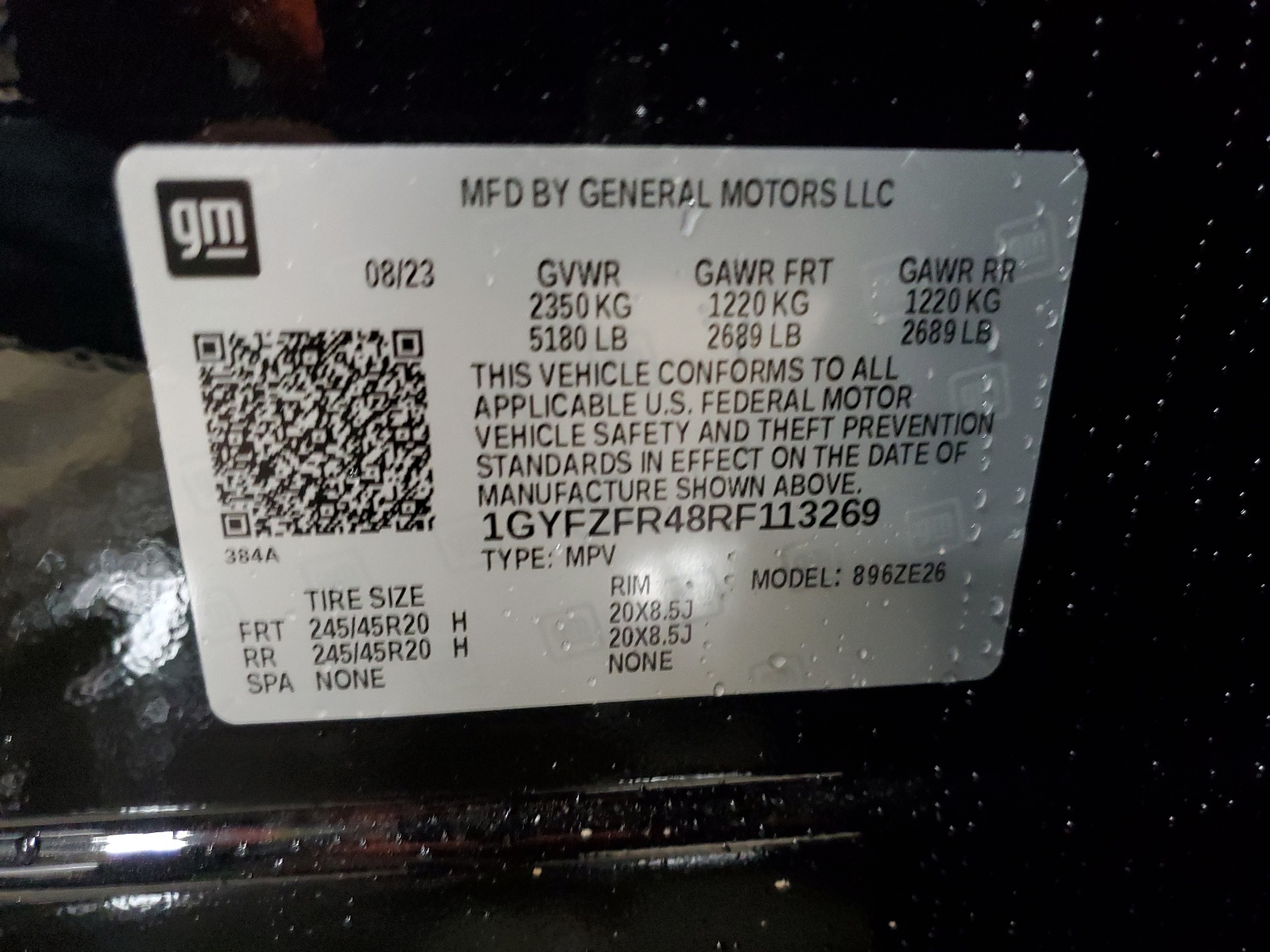 1GYFZFR48RF113269 2024 Cadillac Xt4 Sport