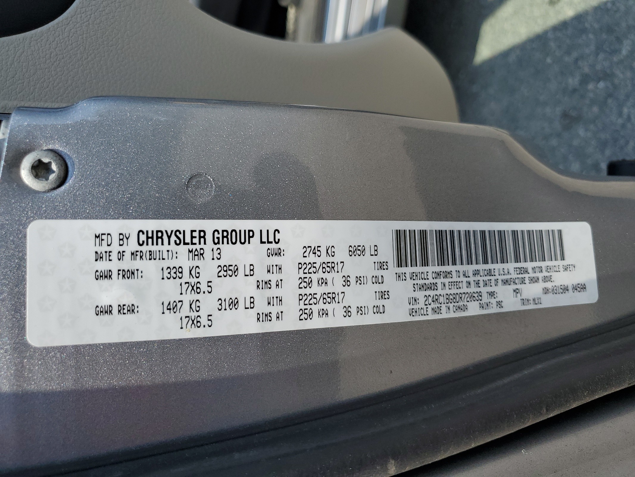 2C4RC1BG8DR720639 2013 Chrysler Town & Country Touring