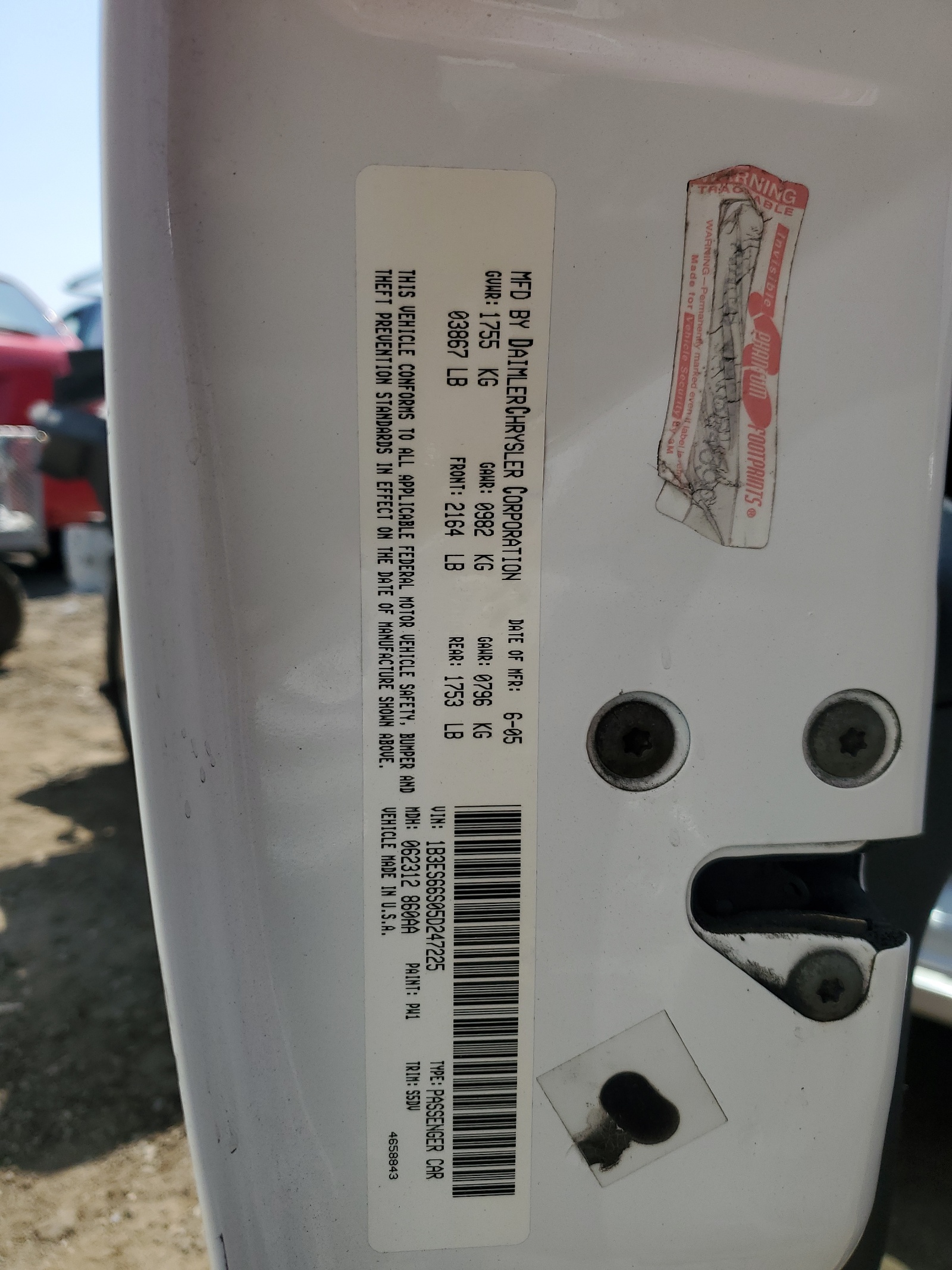 1B3ES66S05D247225 2005 Dodge Neon Srt-4