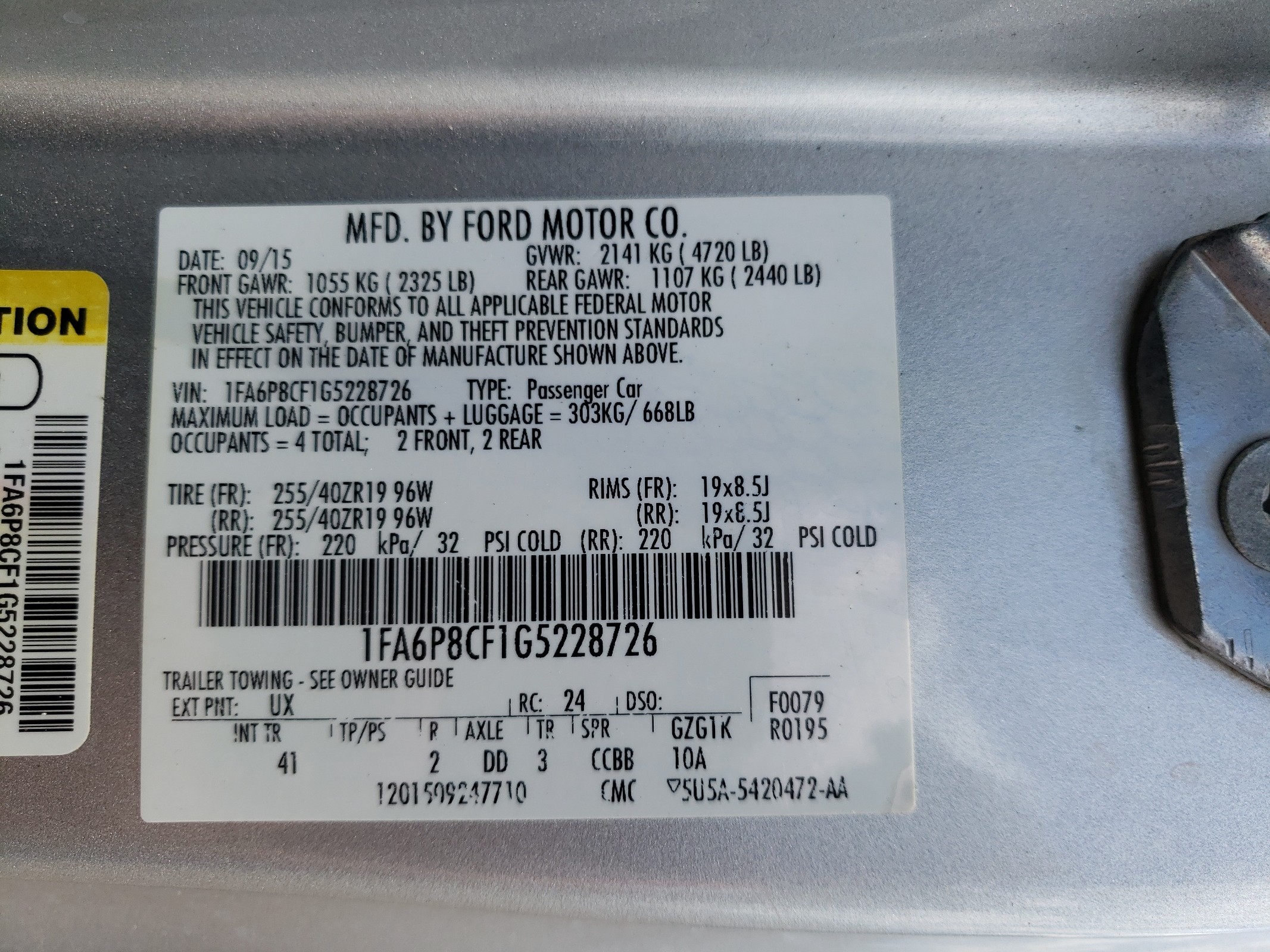 1FA6P8CF1G5228726 2016 Ford Mustang Gt