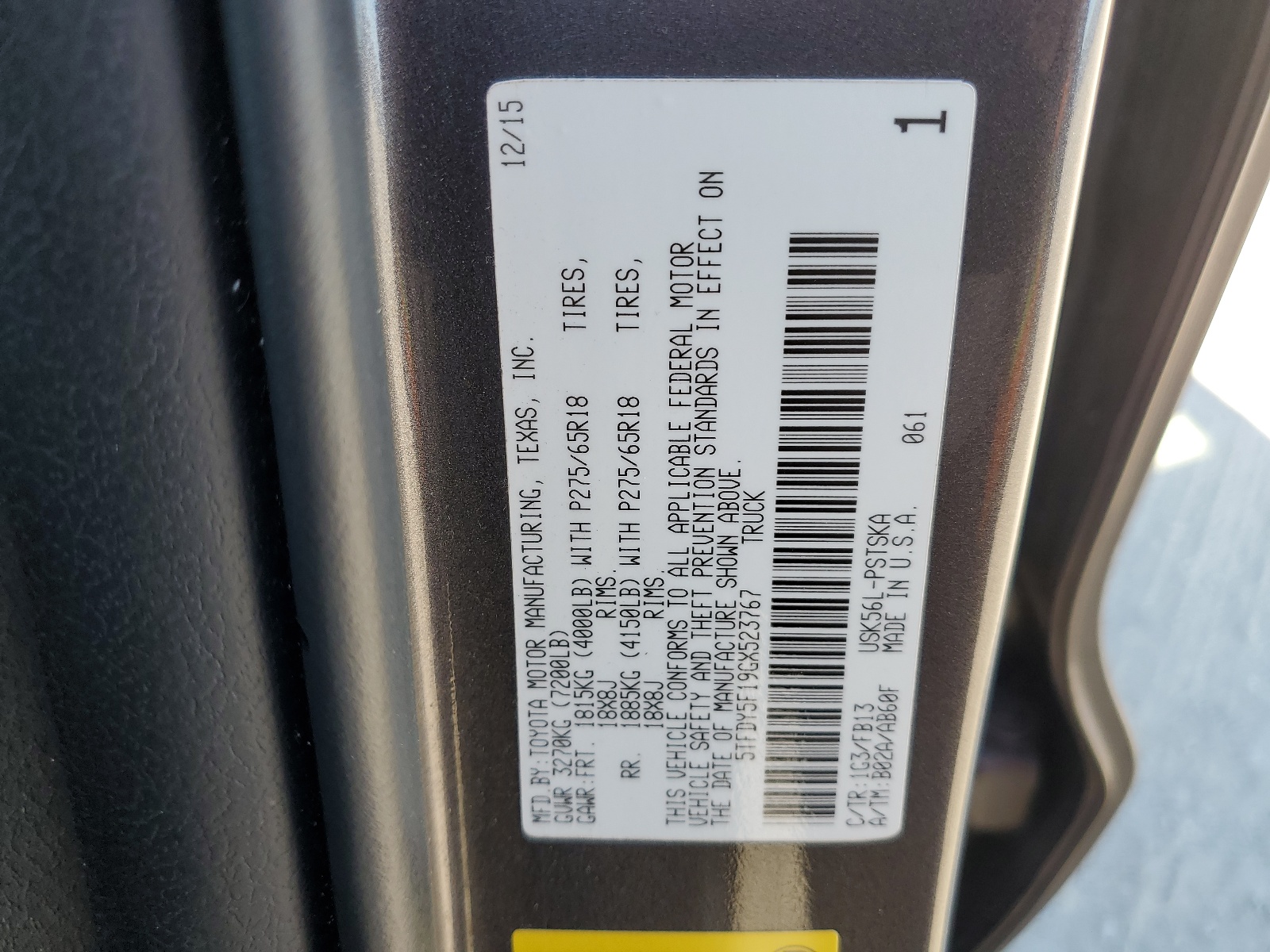 5TFDY5F19GX523767 2016 Toyota Tundra Crewmax Sr5