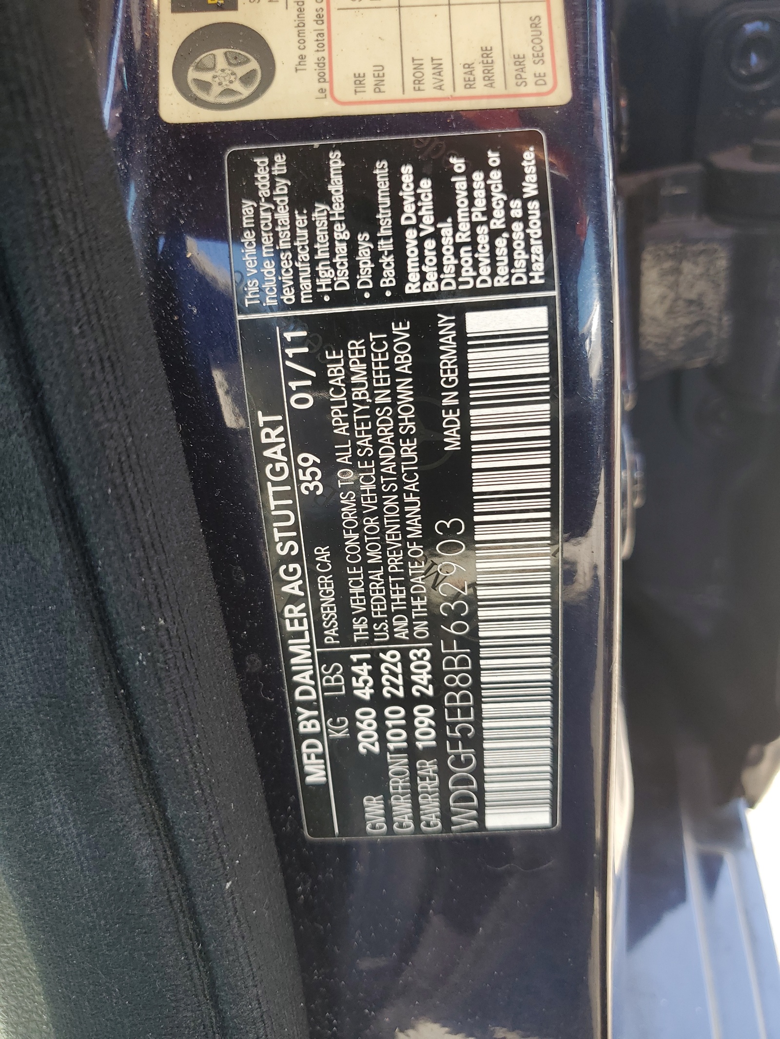 WDDGF5EB8BF632903 2011 Mercedes-Benz C 300