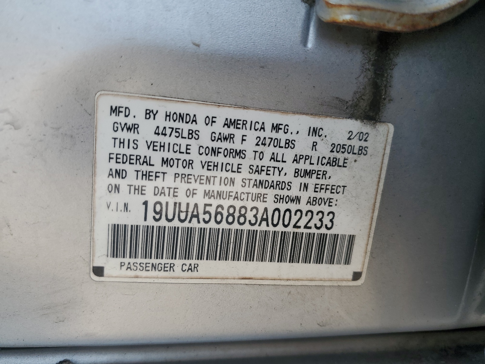 19UUA56883A002233 2003 Acura 3.2Tl Type-S