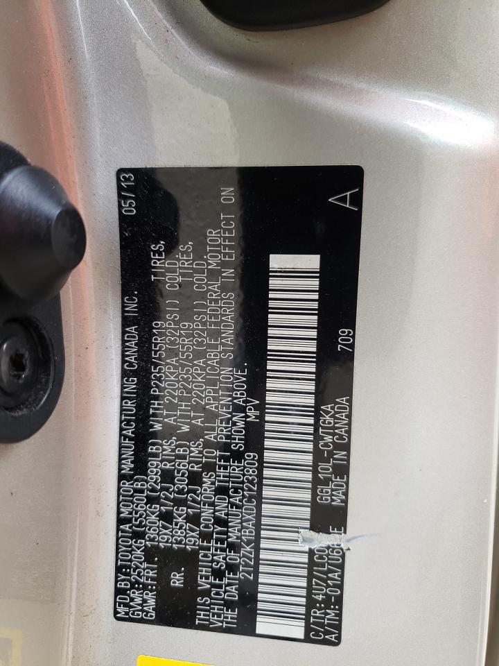 2013 Lexus Rx 350 VIN: 2T2ZK1BAXDC123809 Lot: 63968794