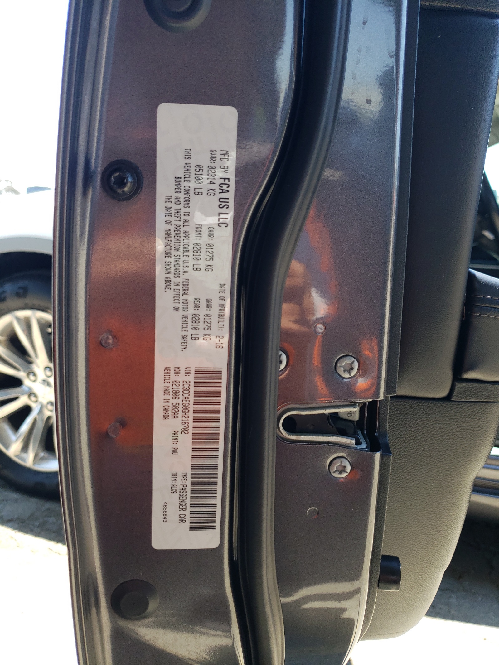 2C3CCAEG0GH216702 2016 Chrysler 300C