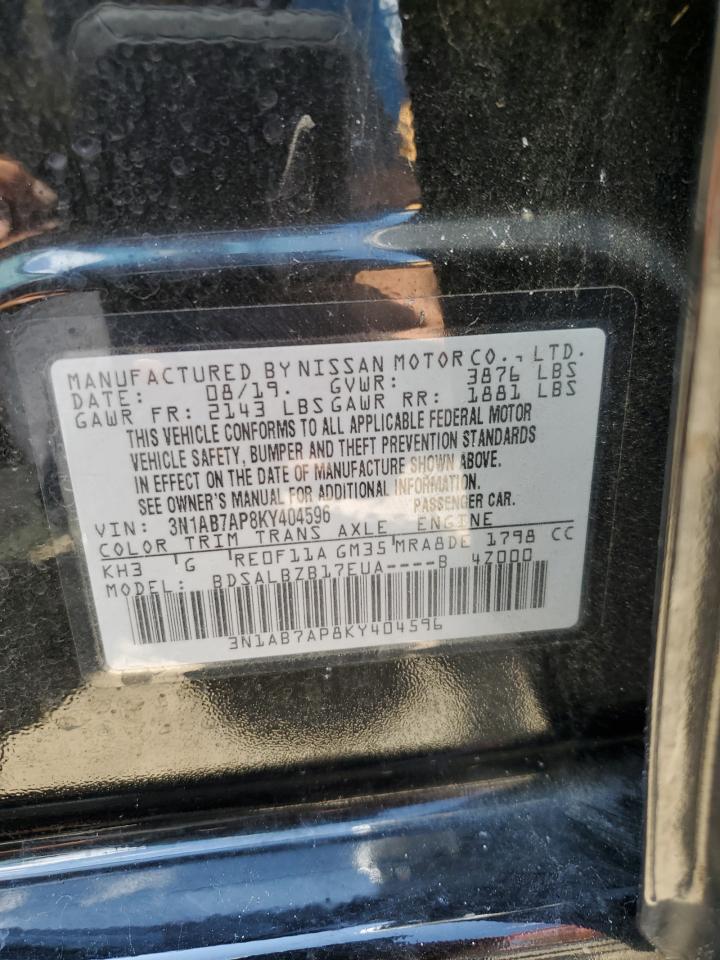 3N1AB7AP8KY404596 2019 Nissan Sentra S