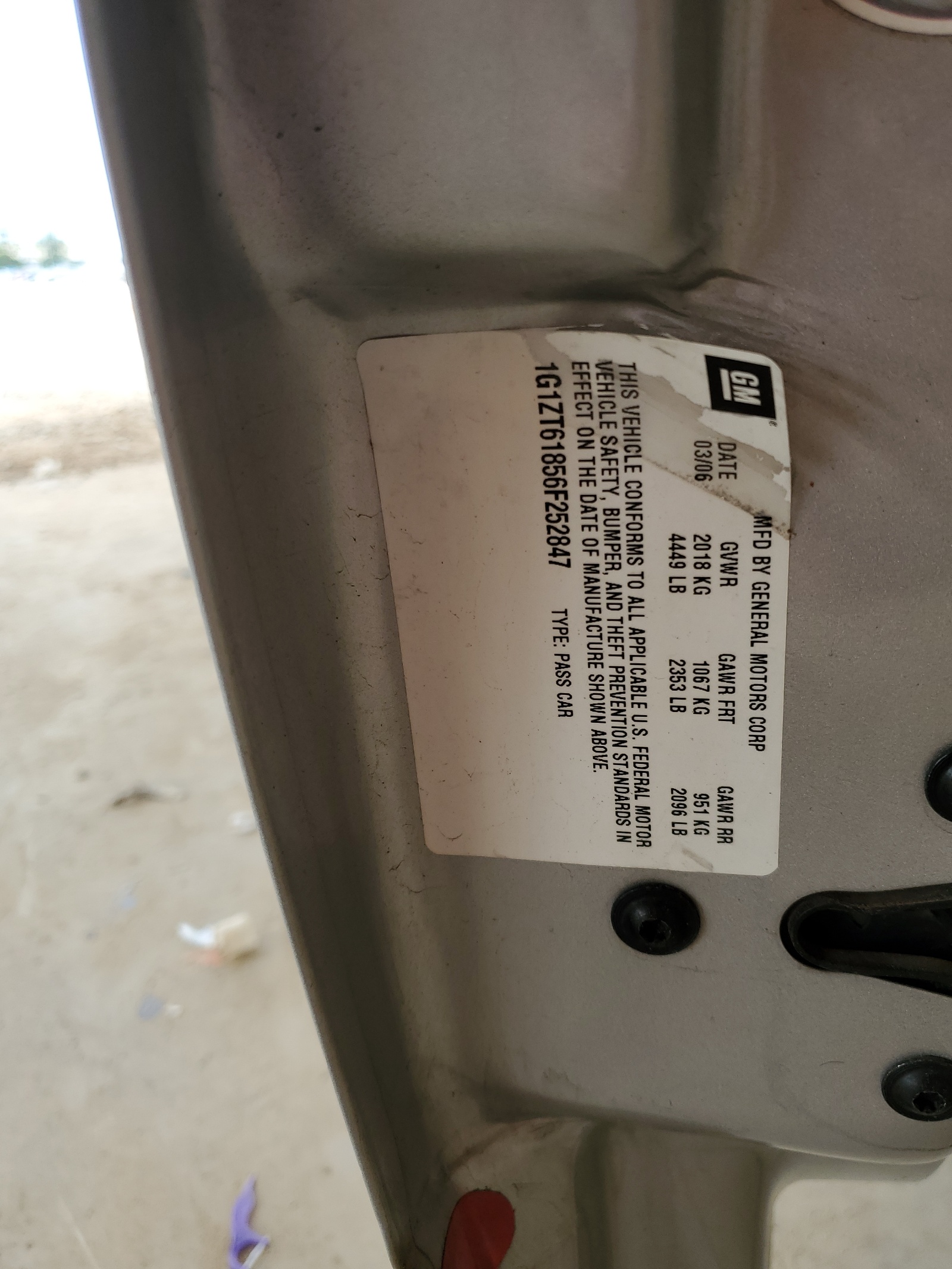 1G1ZT61856F252847 2006 Chevrolet Malibu Maxx Lt