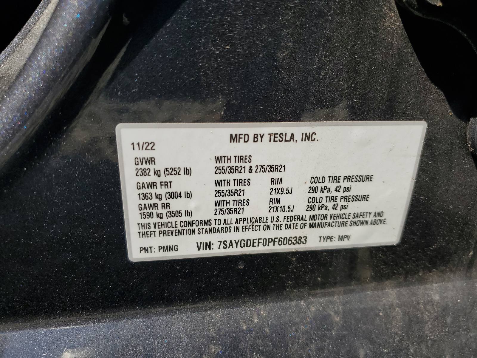 7SAYGDEF0PF606383 2023 Tesla Model Y