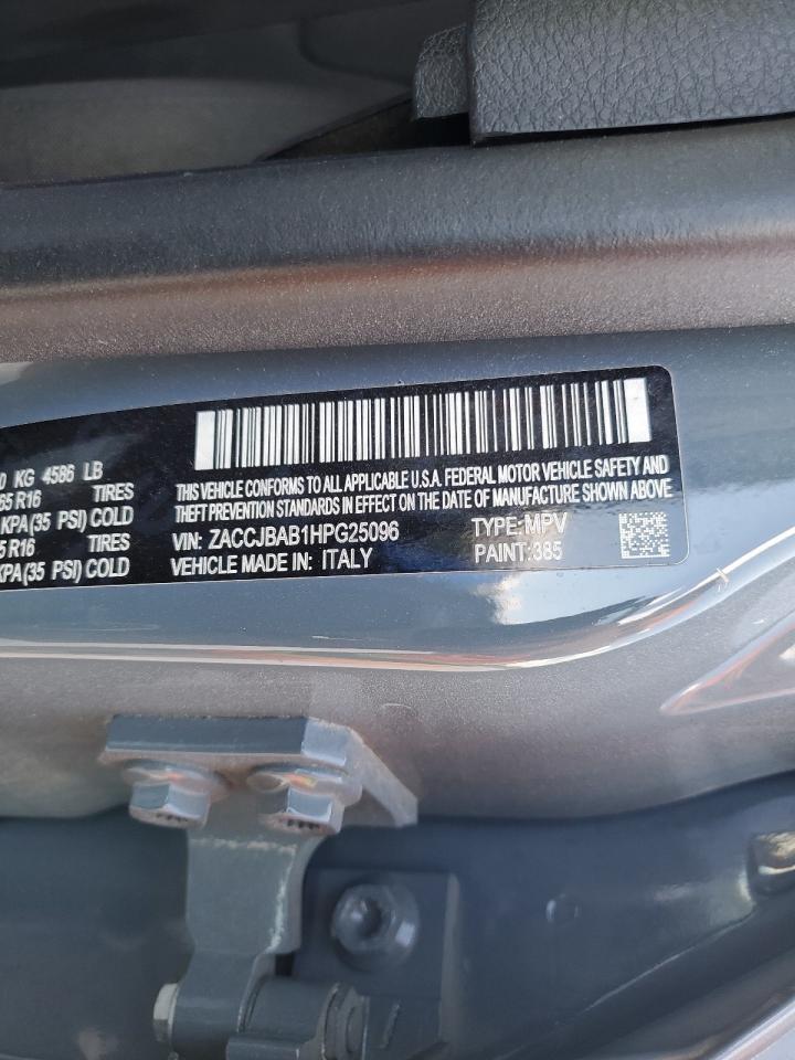 2017 Jeep Renegade Sport VIN: ZACCJBAB1HPG25096 Lot: 61867264