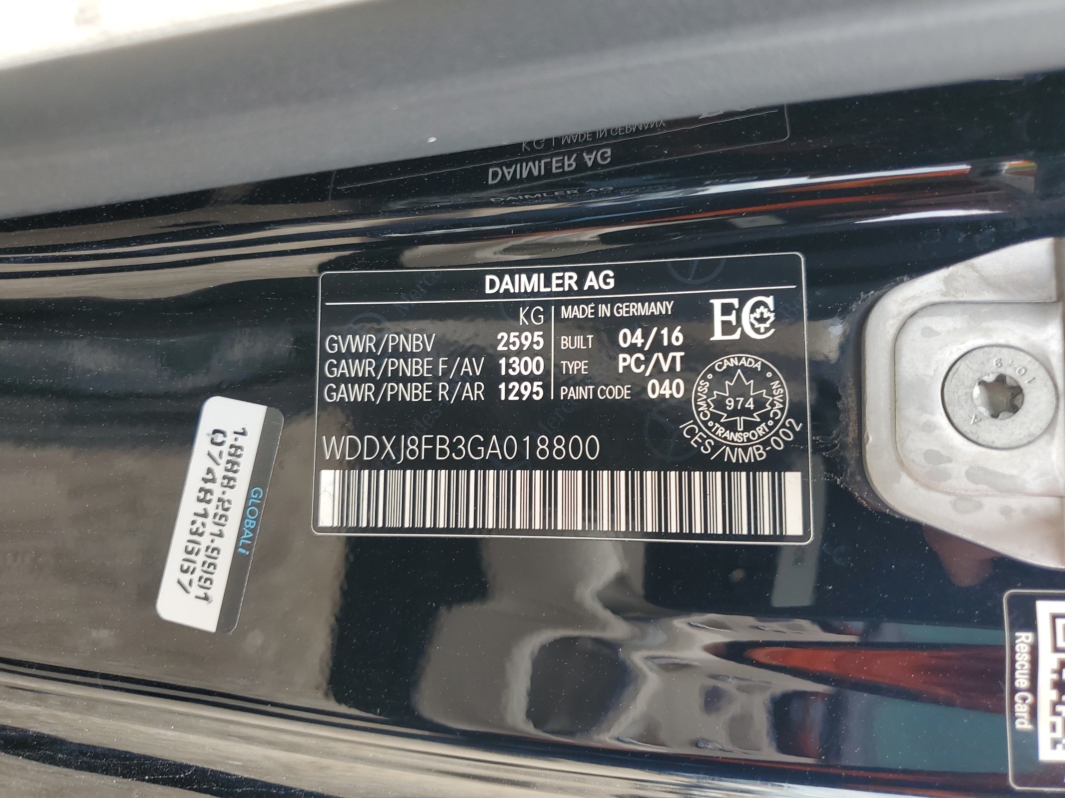 WDDXJ8FB3GA018800 2016 Mercedes-Benz S 550