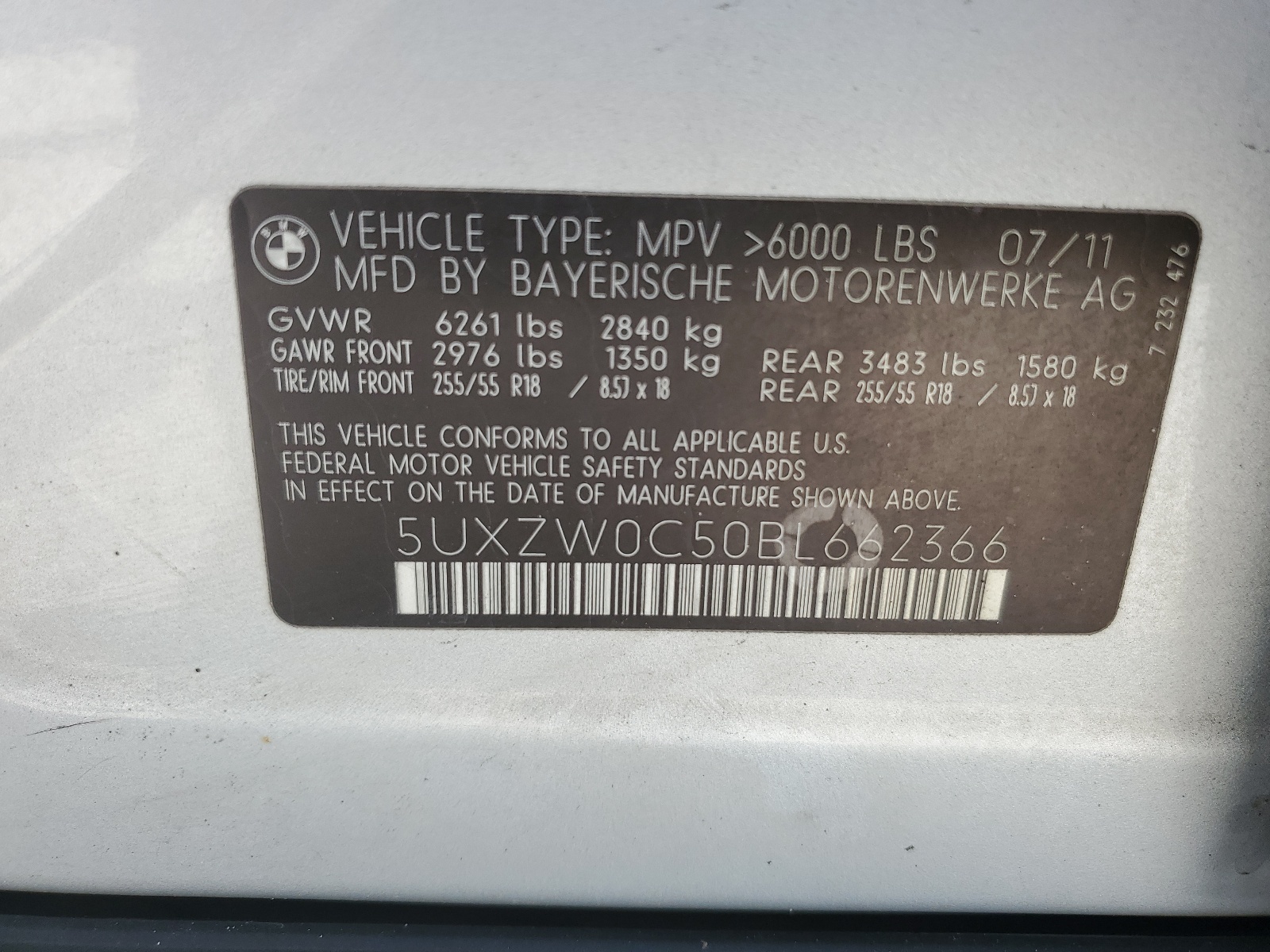 5UXZW0C50BL662366 2011 BMW X5 xDrive35D