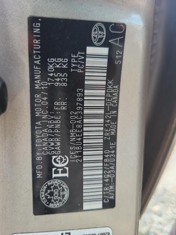 2010 TOYOTA COROLLA BASE