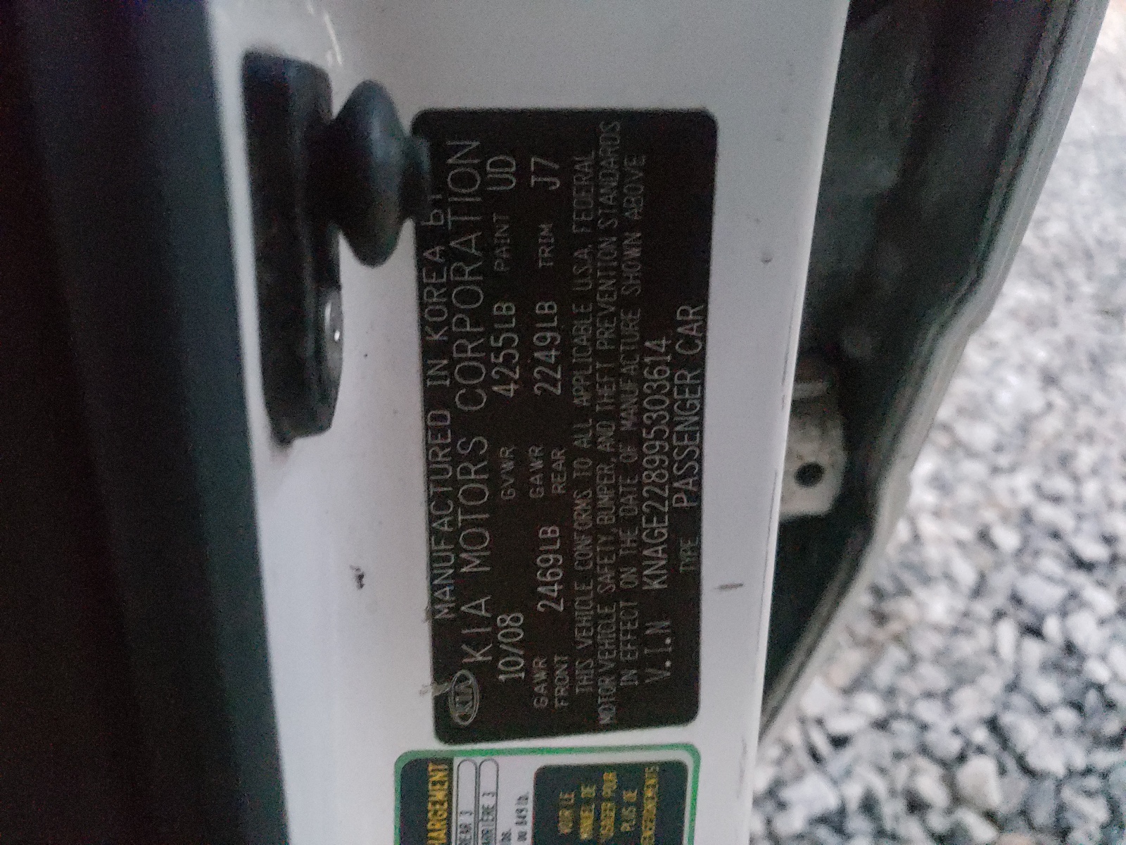 KNAGE228995303614 2009 Kia Optima Lx