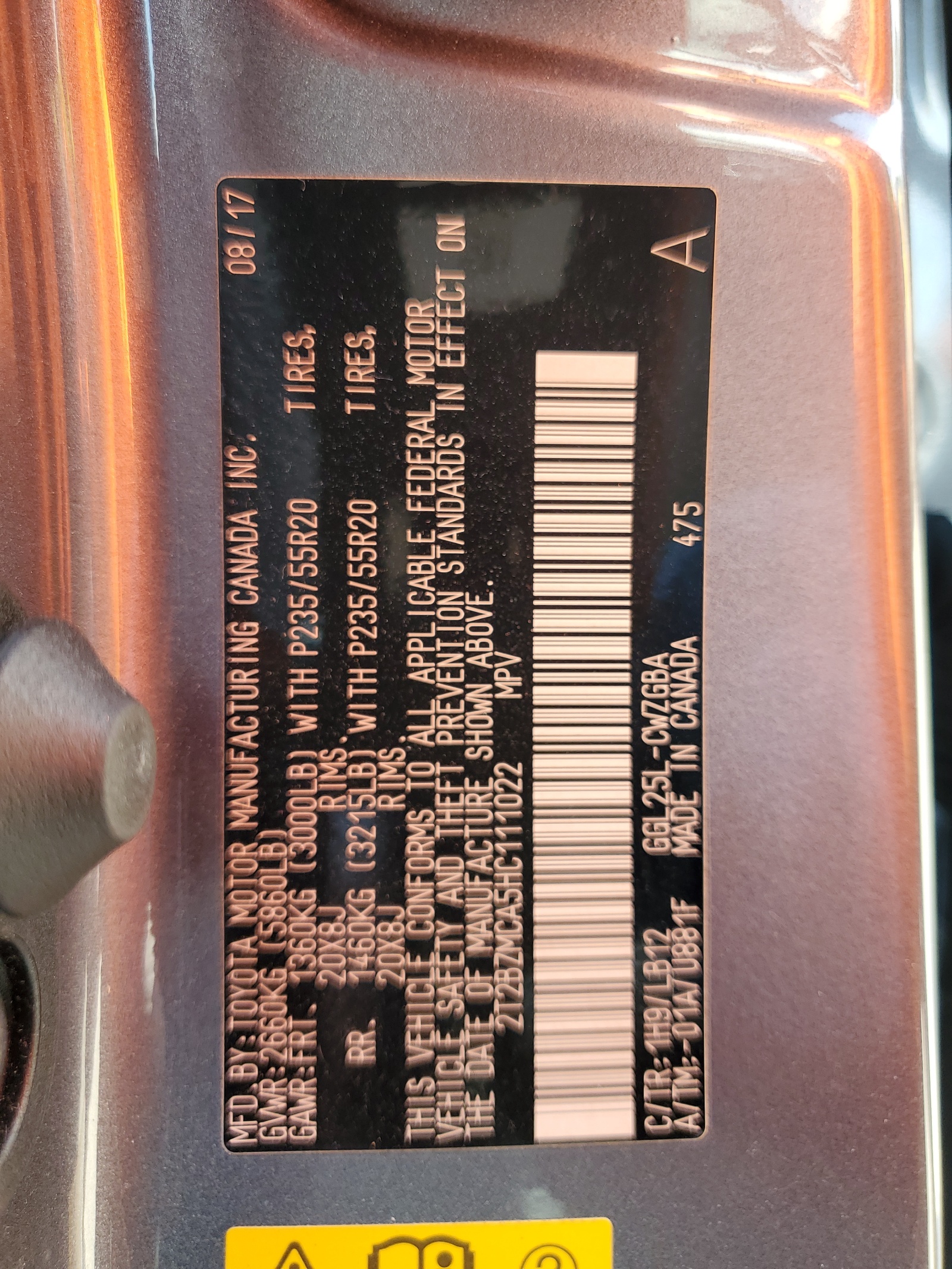 2T2BZMCA5HC111022 2017 Lexus Rx 350 Base