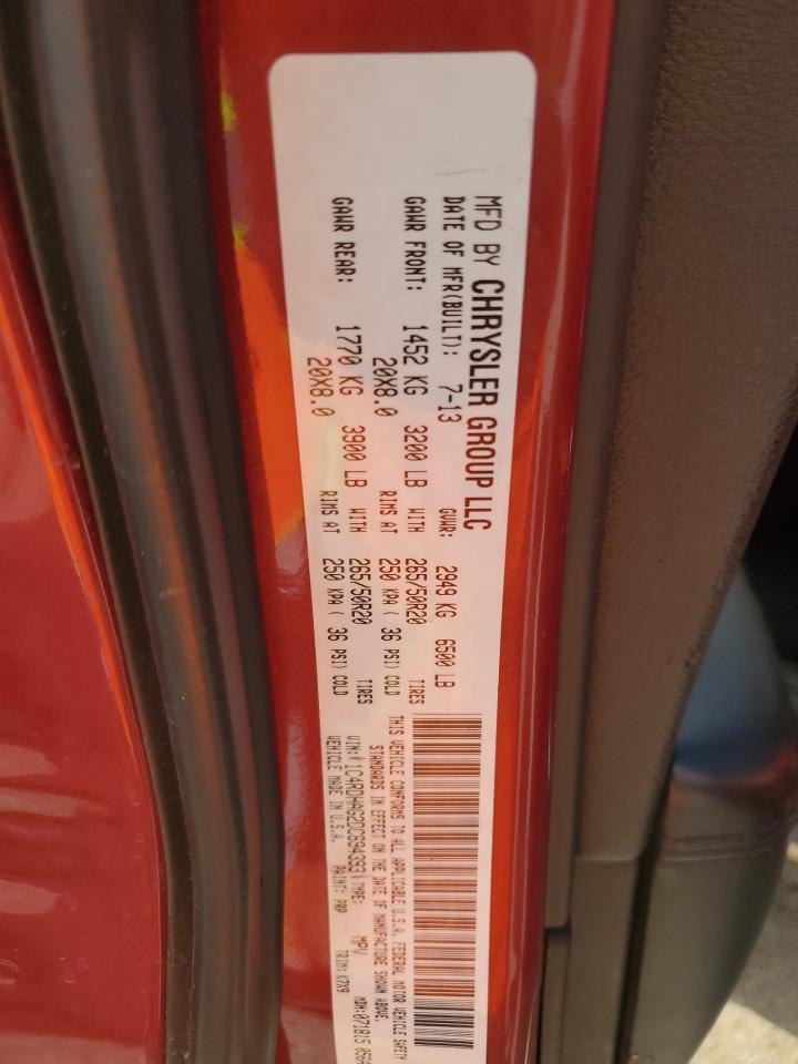 2013 Dodge Durango Sxt VIN: 1C4RDHAG2DC694393 Lot: 63932604